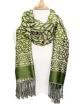 Adult Celtic Female Scarf by Green apparel Celtic Made Knot Moss