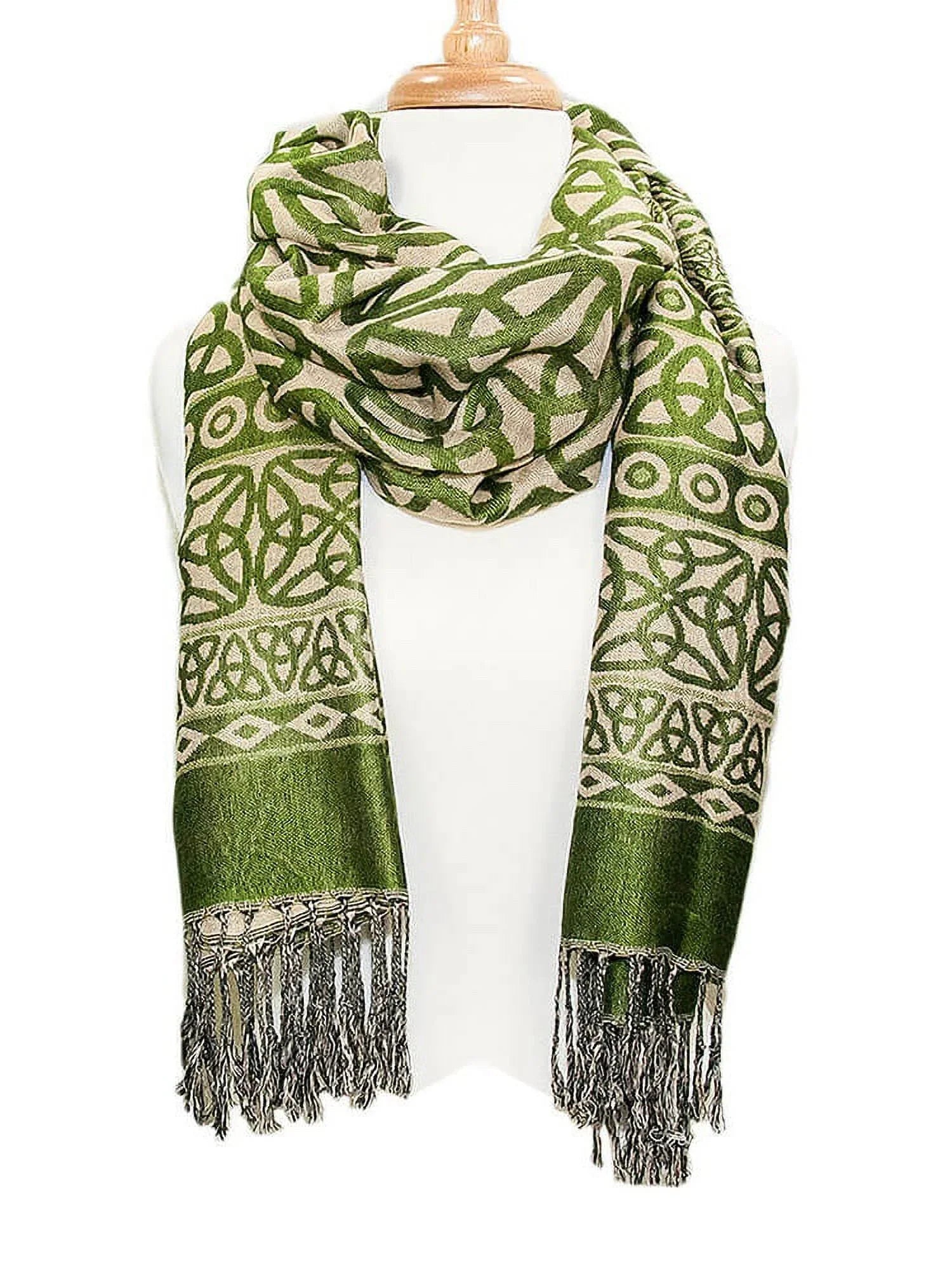 Adult Celtic Female Scarf by Green apparel Celtic Made Knot Moss