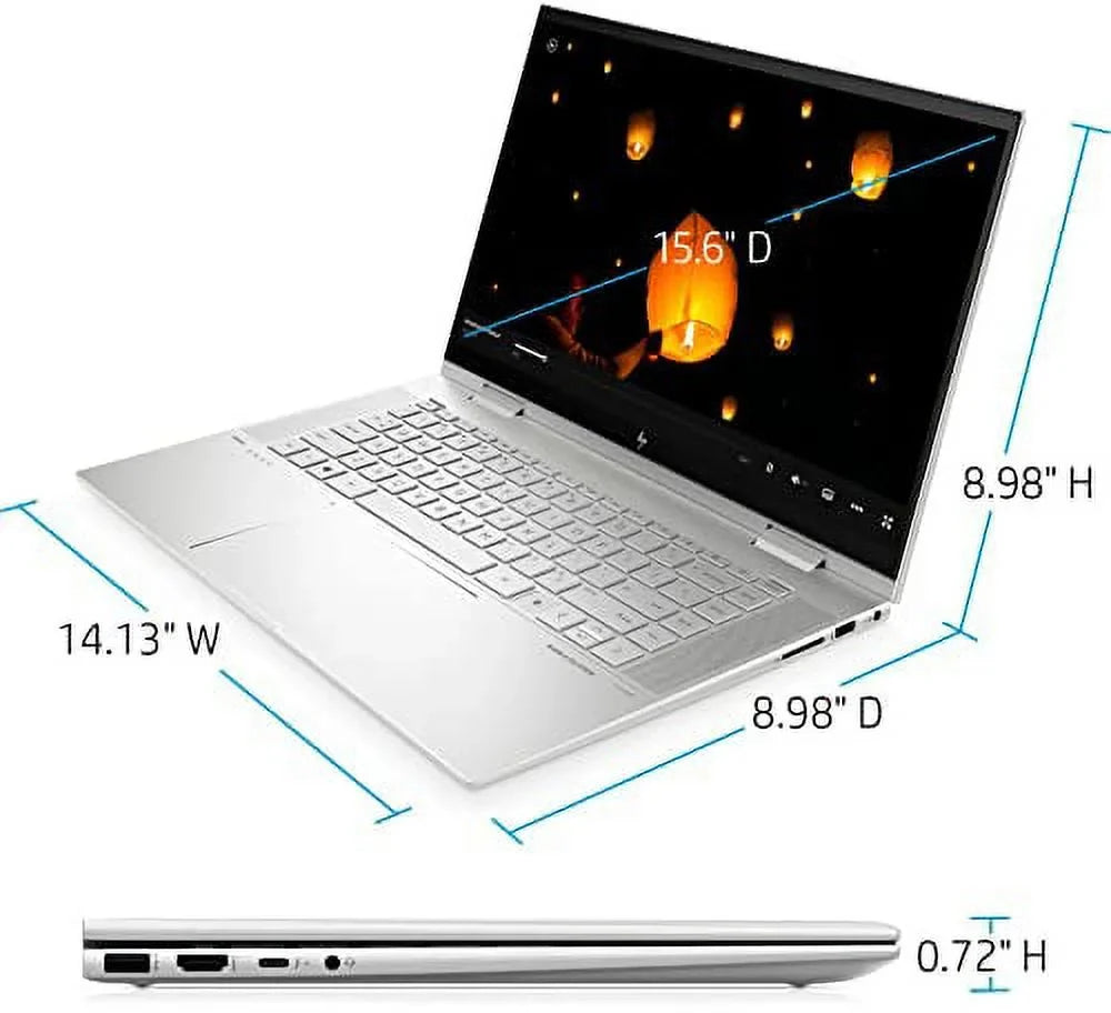 6 RATZK 16GB 2022 DDR4 USB IPS 1TB Win WiFi Xe SSD HP Home i7-1260P 4 Intel Thunderbolt KB Graphics 32GB Touchscreen Reader Envy 12-Core Backlit Laptop FHD w/ Iris 11 15.6" FP Core 12th X360 2-in-1