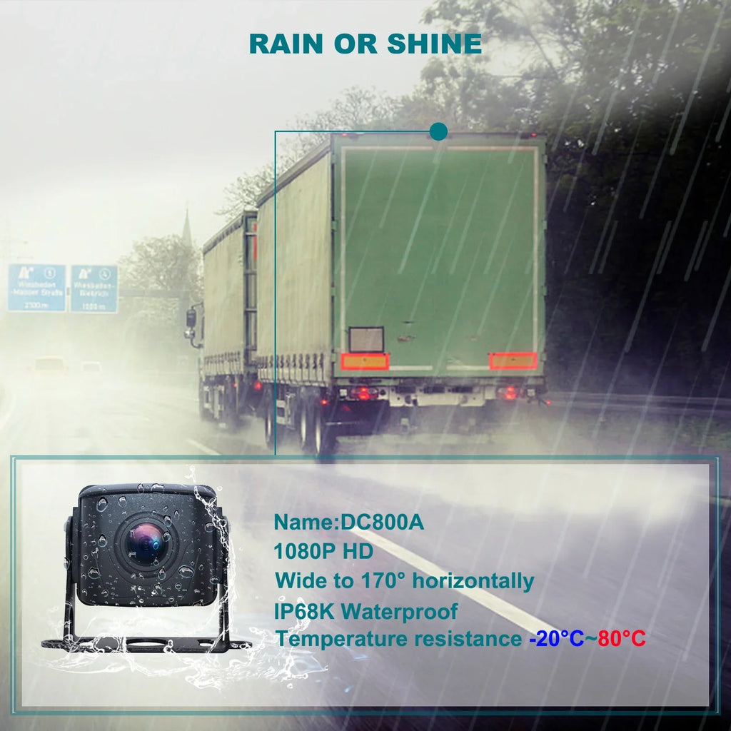 with Truck Monitor Backup 7" Video Recorder Bus+2 Camera DVR Driving for RV BSD