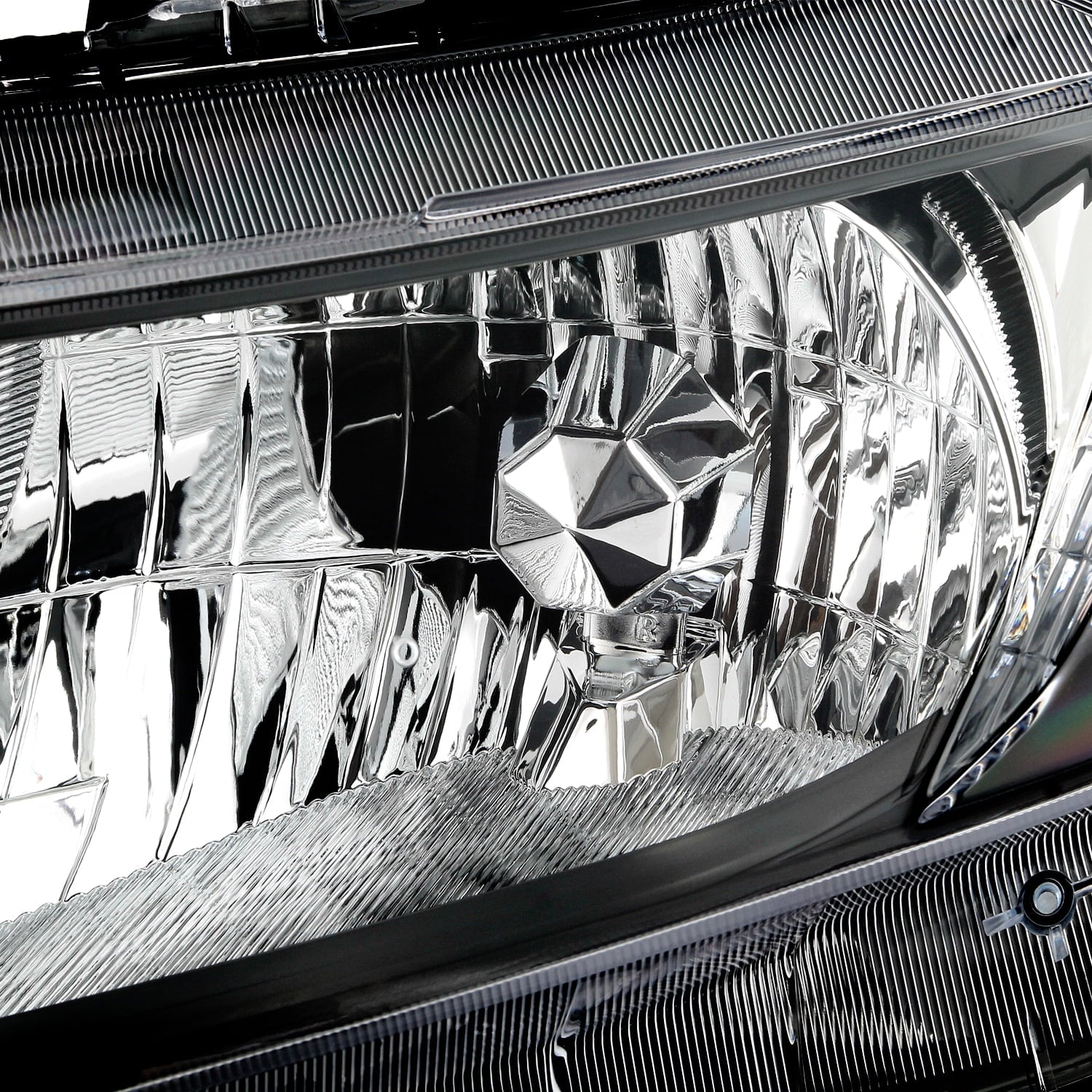 Civic Headlamps Sedan Fits Type] Chrome Coupe 2013 Left+Right 2014 12-13 [Halogen Headlights Pair Honda 2012 - 2015 AKKON
