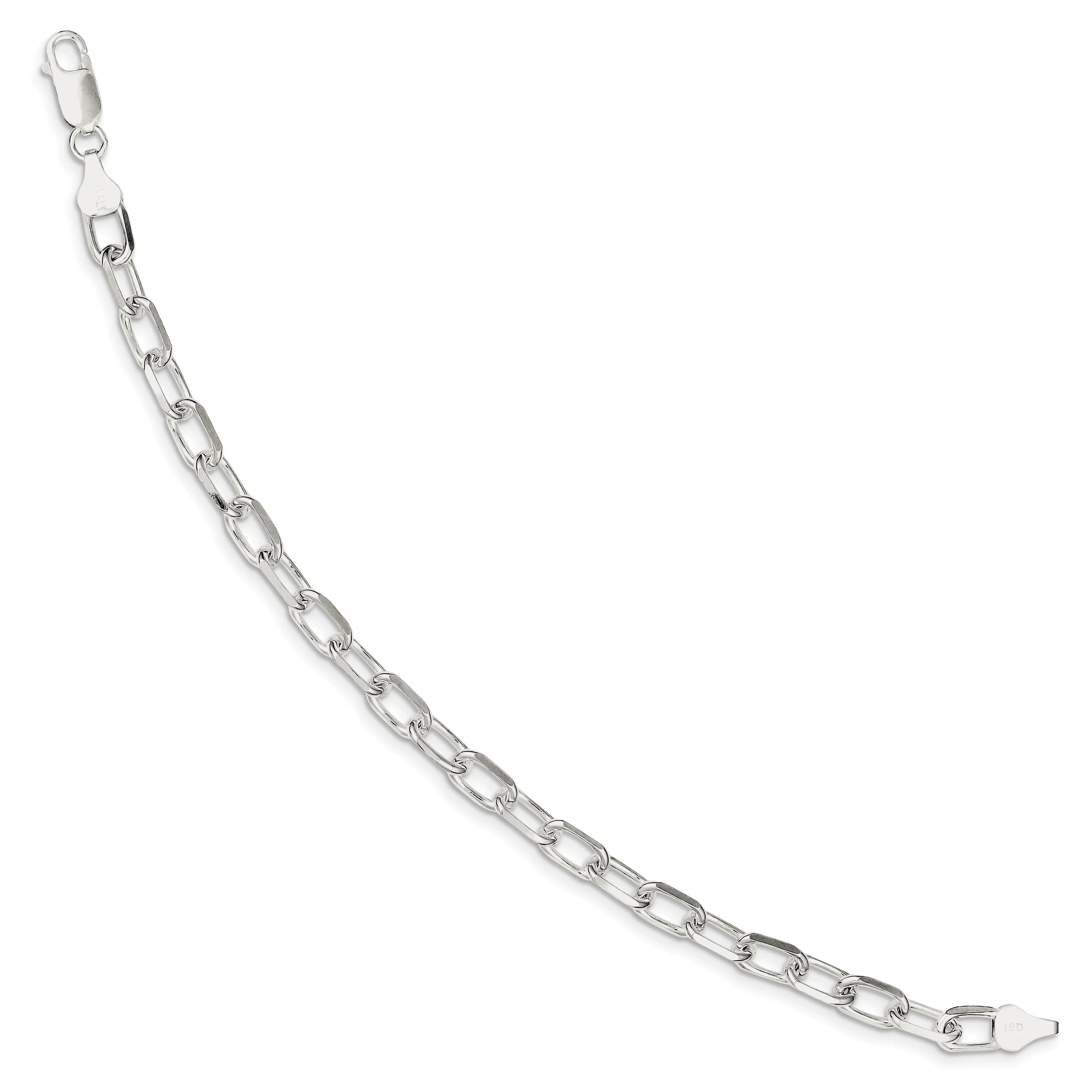 Silver Sterling 7.5inch Link Bracelet Fancy