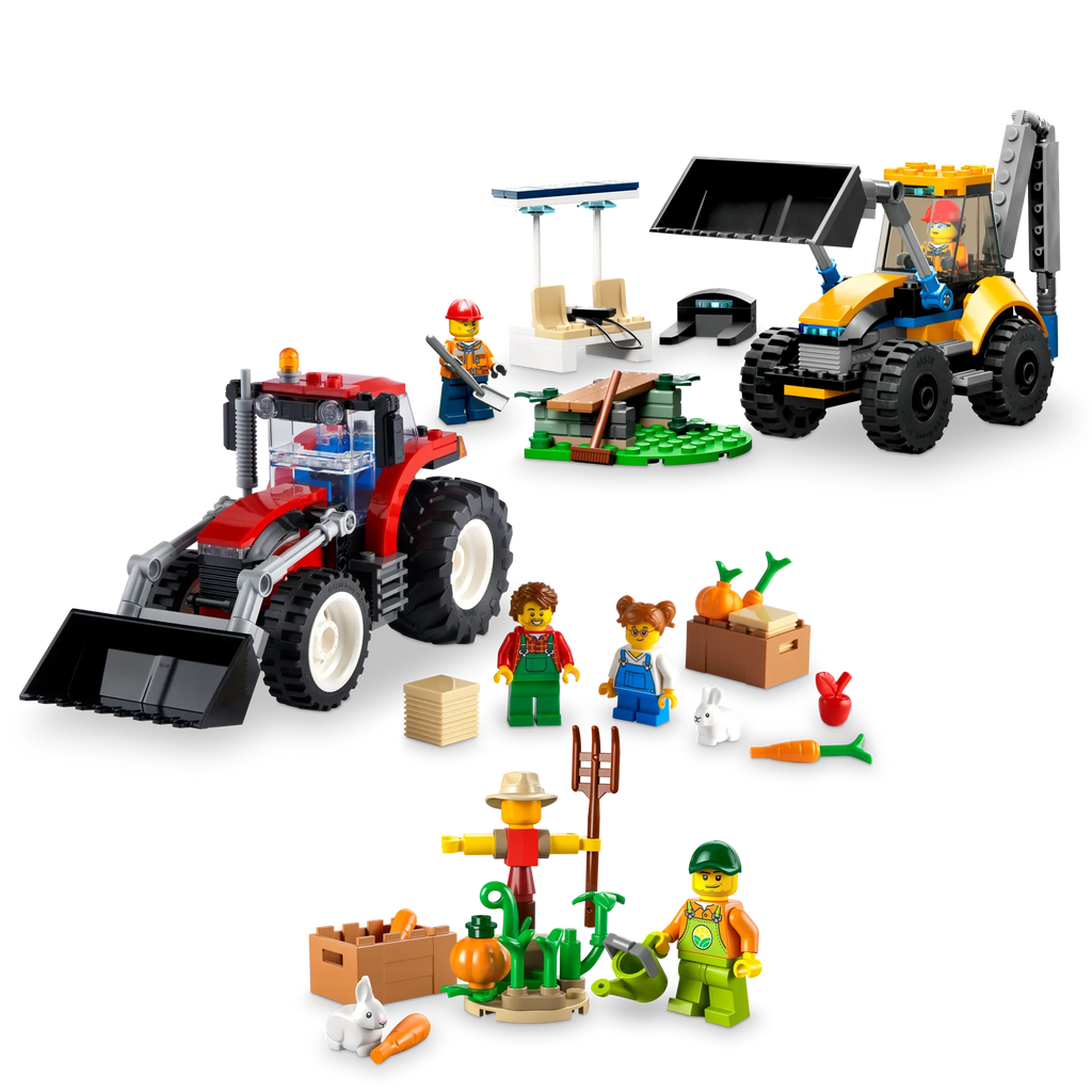 Scarecrow Digger Building Gift Girls Construction Great LEGO Sets Toy for Bonus Farm Plus Ages and Gift 2in1 up, and 5 Pack, City Tractor 66772 Boys Garden Set, Big and Wheel &