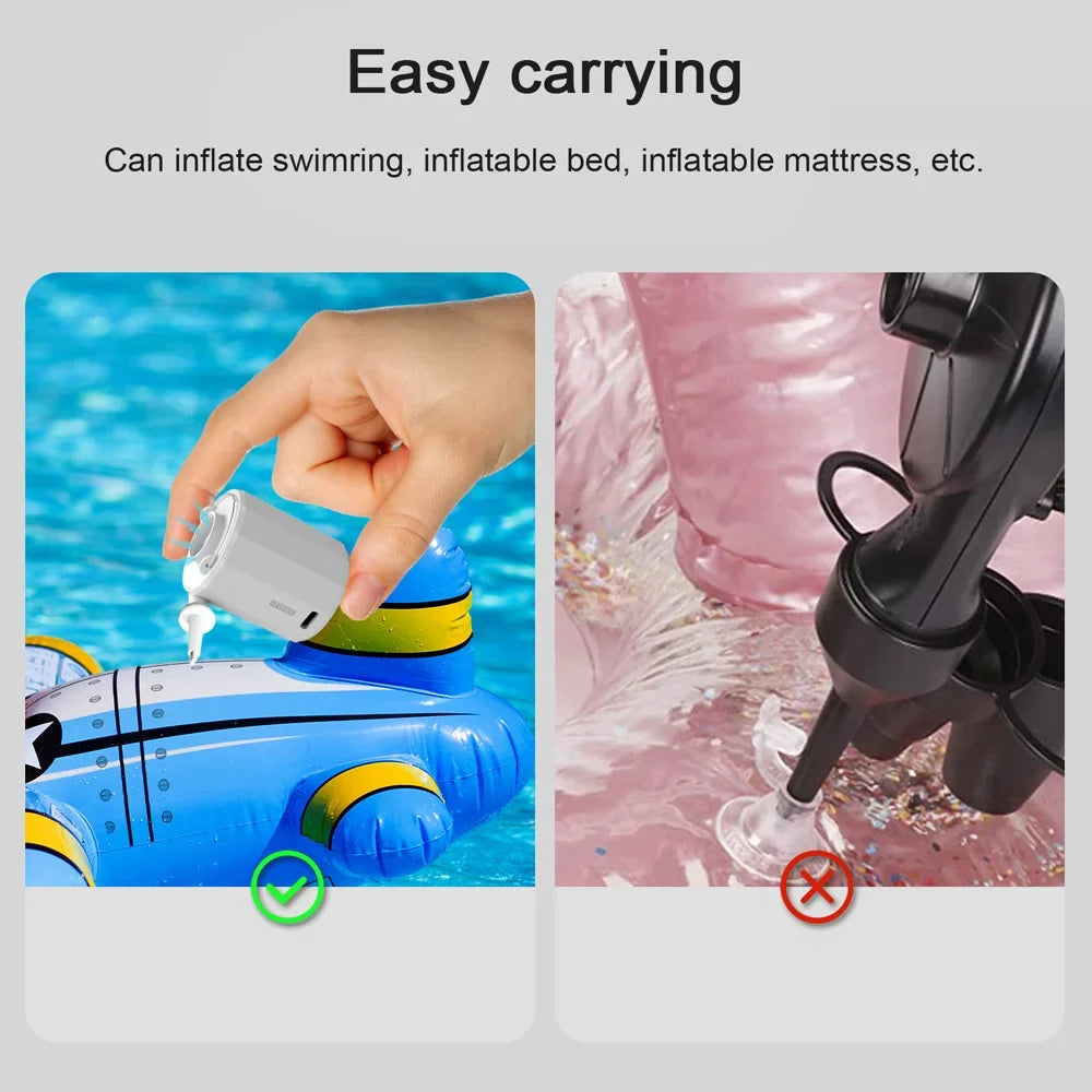 Vacuum Lamp Inflator Tent Pump Inflator Multifunctional Electric Camping Mattress Light and Htovila Vacuum Portable Inflatable Pump Cordless