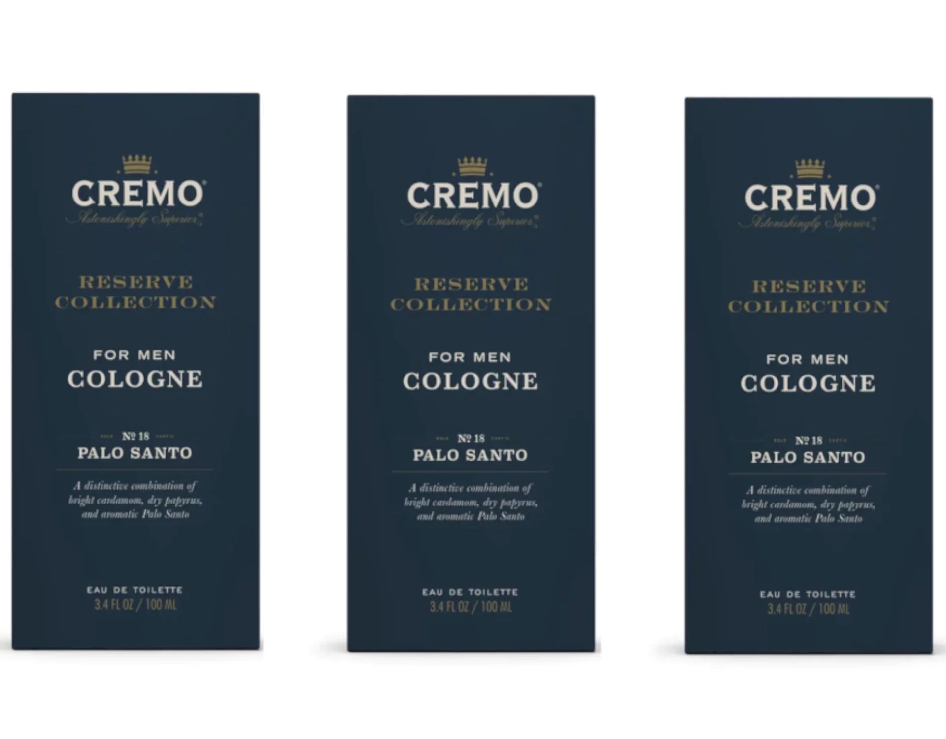 Pack Cologne Oz. 3.4 Fl. Palo 3 - Santo, of Collection Reserve Cremo Men 18 No. For