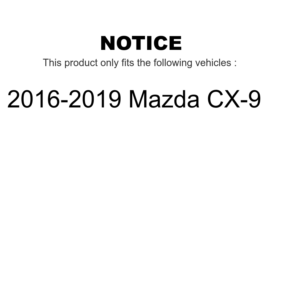 K8C-102148 Kit - Rear 2016-2022 CX-9 Disc Brake Ceramic And Transit Pads For Mazda Rotors Auto