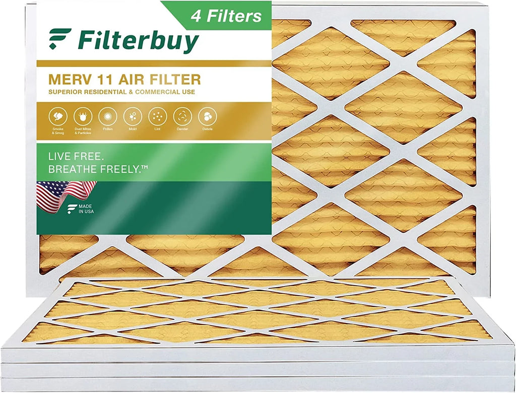 20x30x1 (4-Pack) HVAC AC Air Filters MERV Furnace Pleated 11 Filterbuy