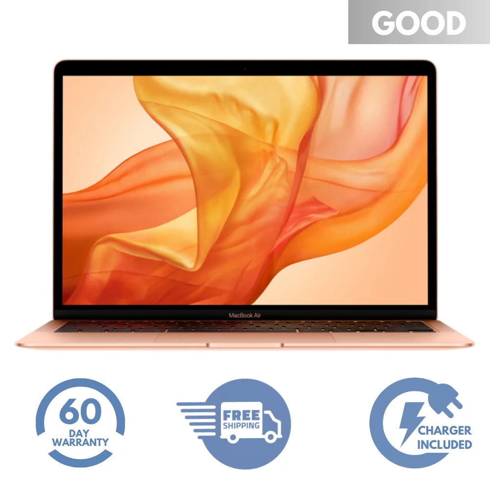 Air 2018 1.6GHz- (Fair) Number MRE82LL/A RAM- i5 Pre-Owned SSD- MacBook 128GB 13" Gold- Model 8GB