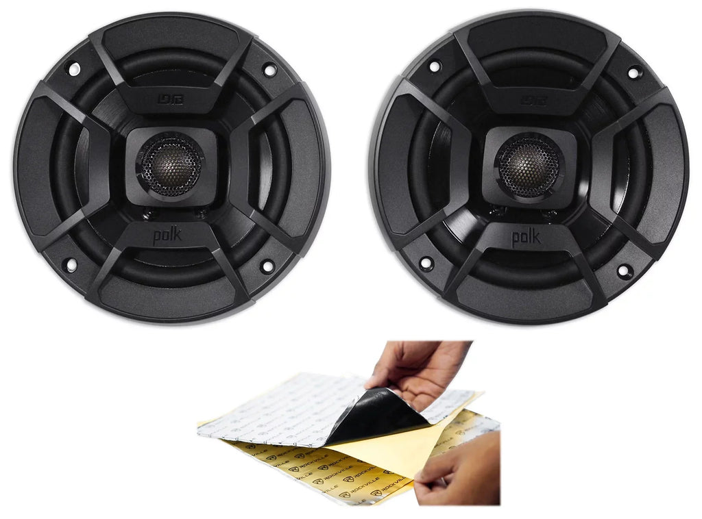 Polk ATV/Motorcycle/Boat Audio + 5.25" Speakers (2) 600w Rockmat DB522 Audio Car