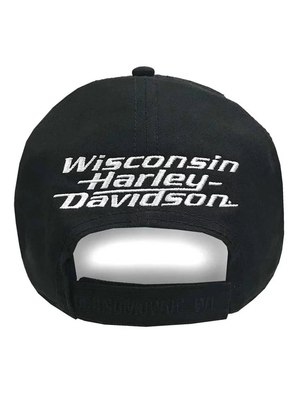 Davidson Baseball Cap- Bill Embroidered Black, H-D Harley Harley-Davidson Curved Men's Adjustable