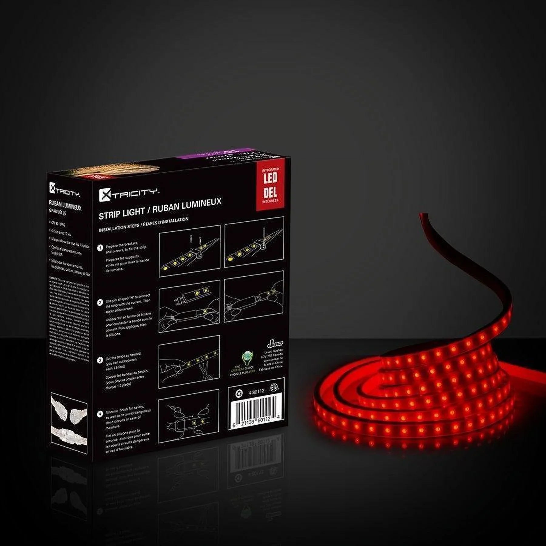 exterior Xtricity flexible Indoor led feet/8w-3'/120v/Red strip 15 and