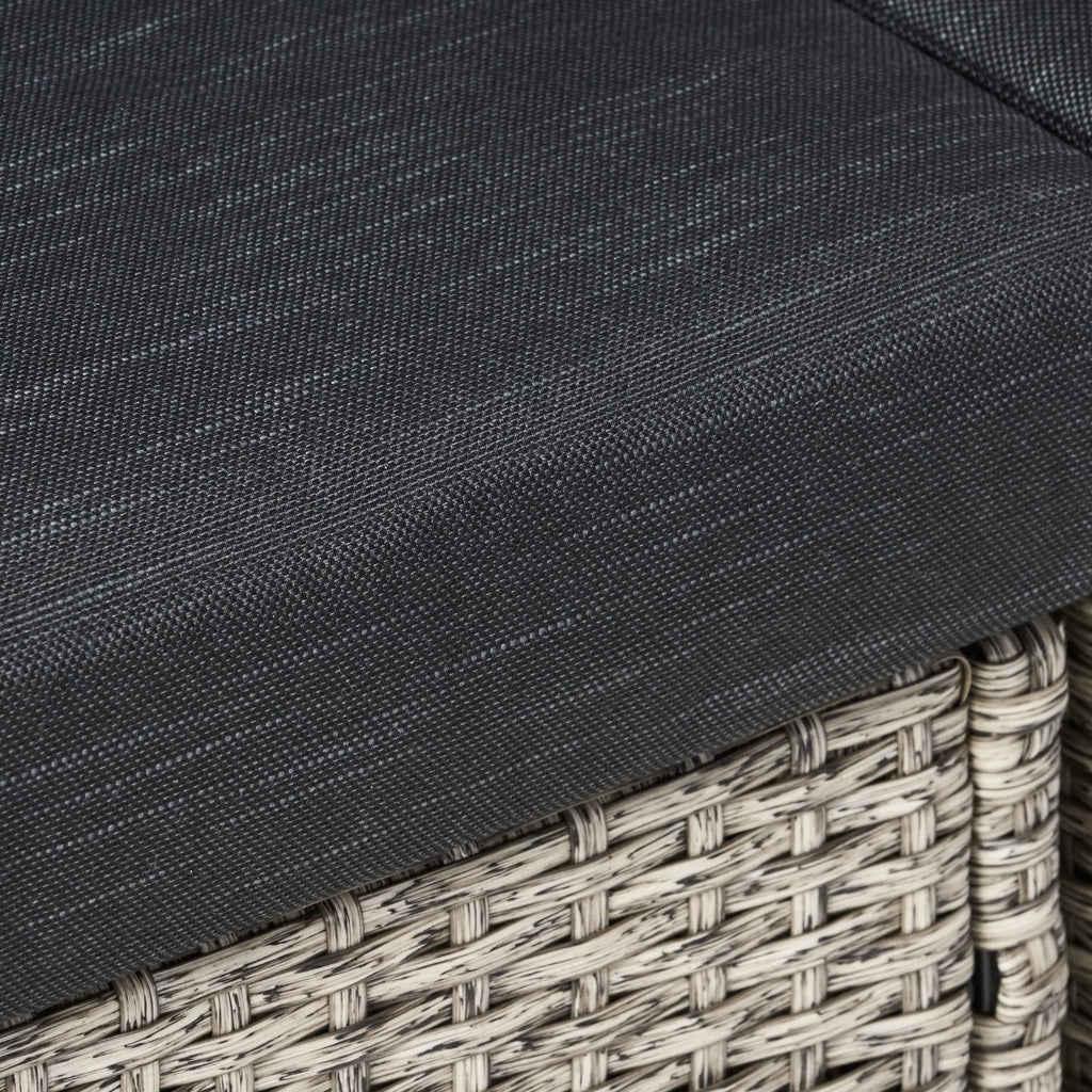 and Black GDF Dark Cushions, Mixed Sofa Studio Venice 4 Seater exterior Wicker Sectional Gray with