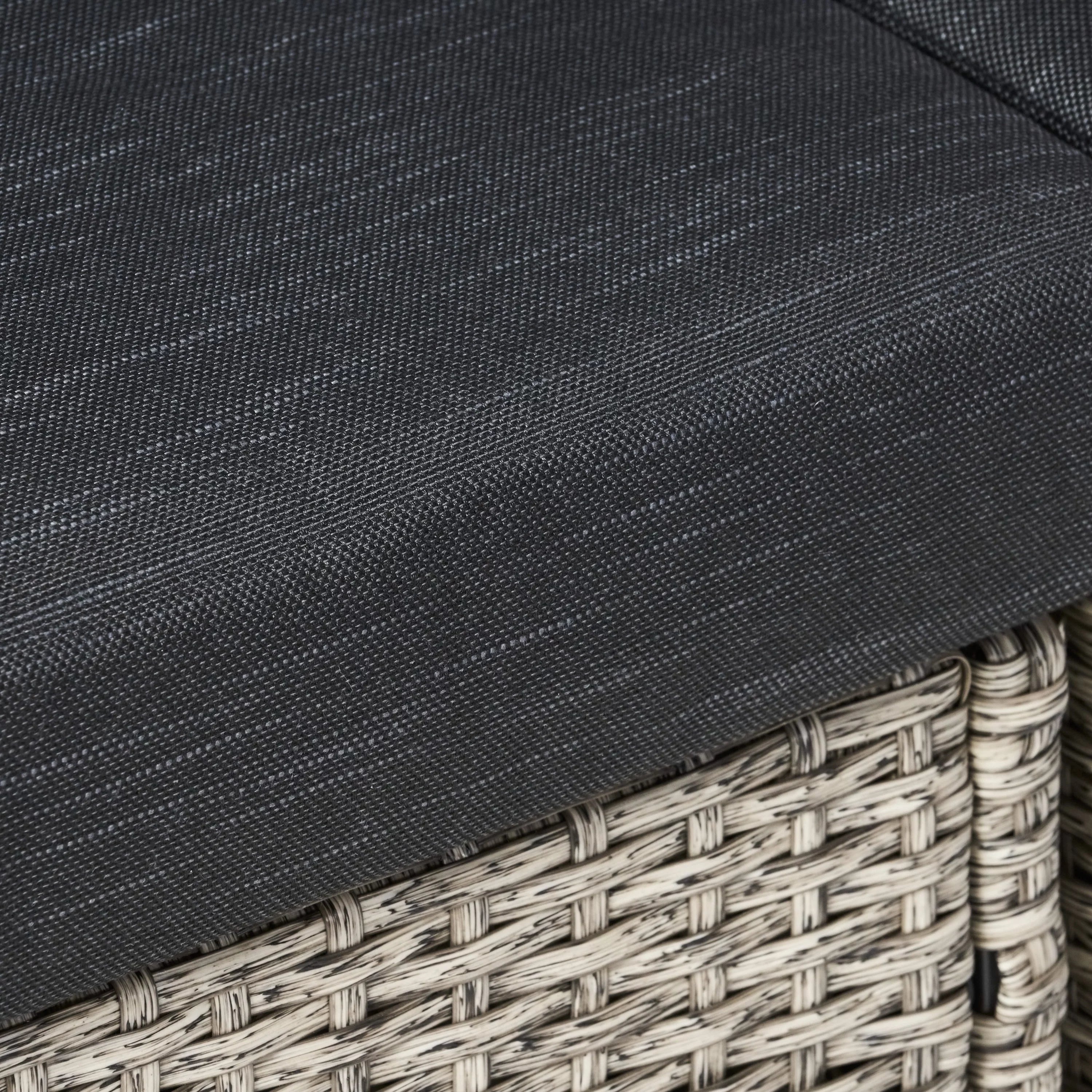 and Black GDF Dark Cushions, Mixed Sofa Studio Venice 4 Seater exterior Wicker Sectional Gray with