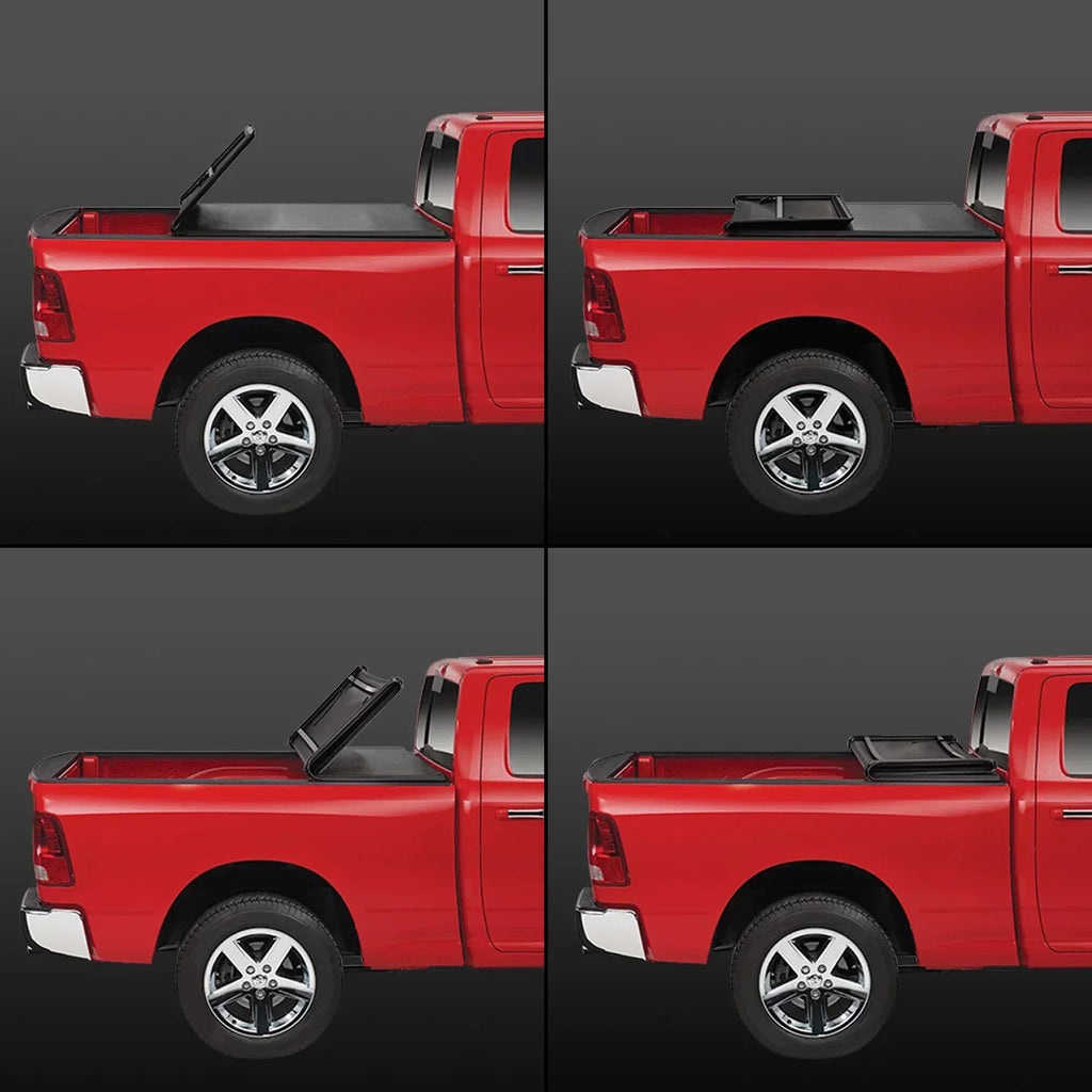 Tri-Fold Motoring Soft Trunk Fleetside 17 Adjustable Tacoma 18 TTC-TRISOFT-060 for 2019 2016 DNA Cover Tonneau 6' to Bed Toyota Top