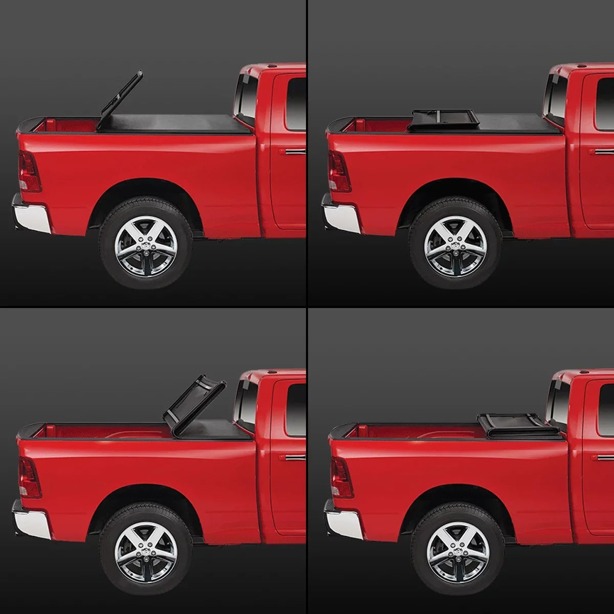 Tri-Fold Motoring Soft Trunk Fleetside 17 Adjustable Tacoma 18 TTC-TRISOFT-060 for 2019 2016 DNA Cover Tonneau 6' to Bed Toyota Top