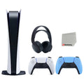 Cloth Blue Headset Edition Digital 3D Cleaning Console Black with Controller Playstation PULSE 5 Bundle Extra and with
