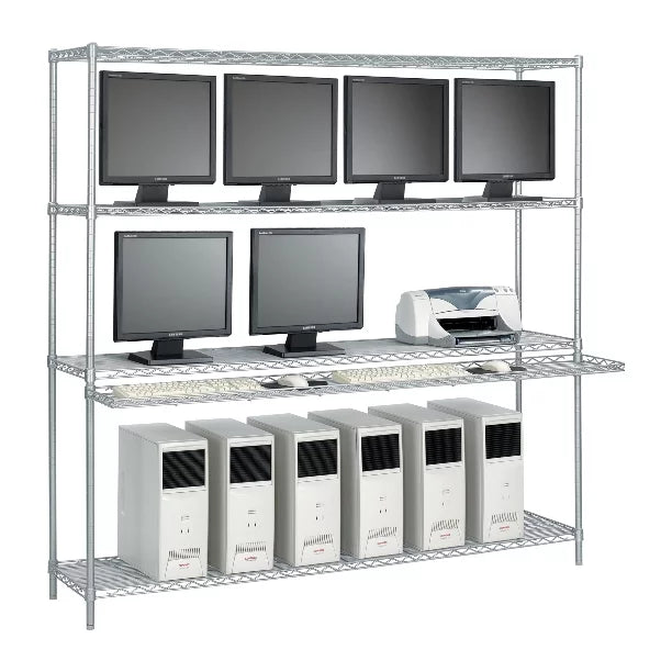 Shelf High x Wide 42" x 74" 1 with Deep Workstation LAN 18" Cantilever
