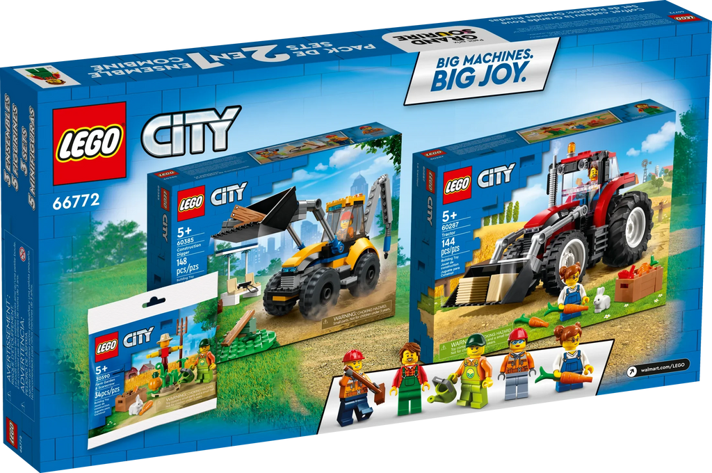 Scarecrow Digger Building Gift Girls Construction Great LEGO Sets Toy for Bonus Farm Plus Ages and Gift 2in1 up, and 5 Pack, City Tractor 66772 Boys Garden Set, Big and Wheel &
