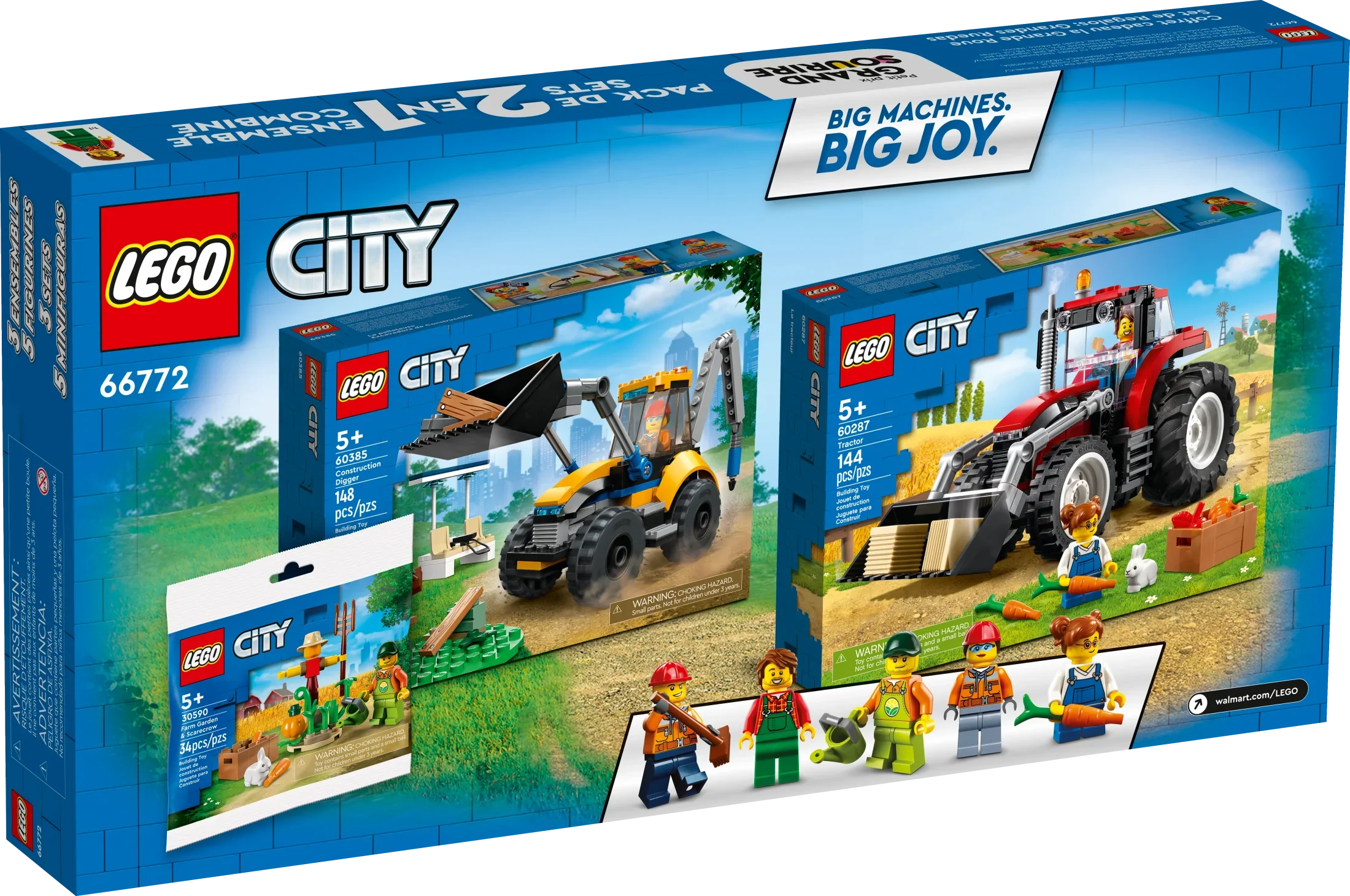 Scarecrow Digger Building Gift Girls Construction Great LEGO Sets Toy for Bonus Farm Plus Ages and Gift 2in1 up, and 5 Pack, City Tractor 66772 Boys Garden Set, Big and Wheel &