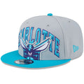 Hat OSFA Charlotte Men's - 9FIFTY New Tip-Off Hornets Snapback Era Gray/Teal Two-Tone