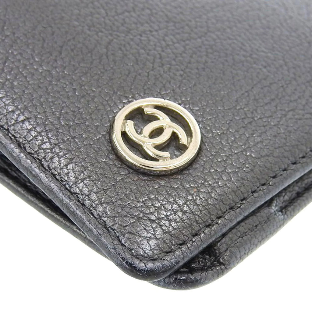 mark Pre-Owned with No. metallic here (Fair) wallet 11 long gray bi-fold lambskin seal