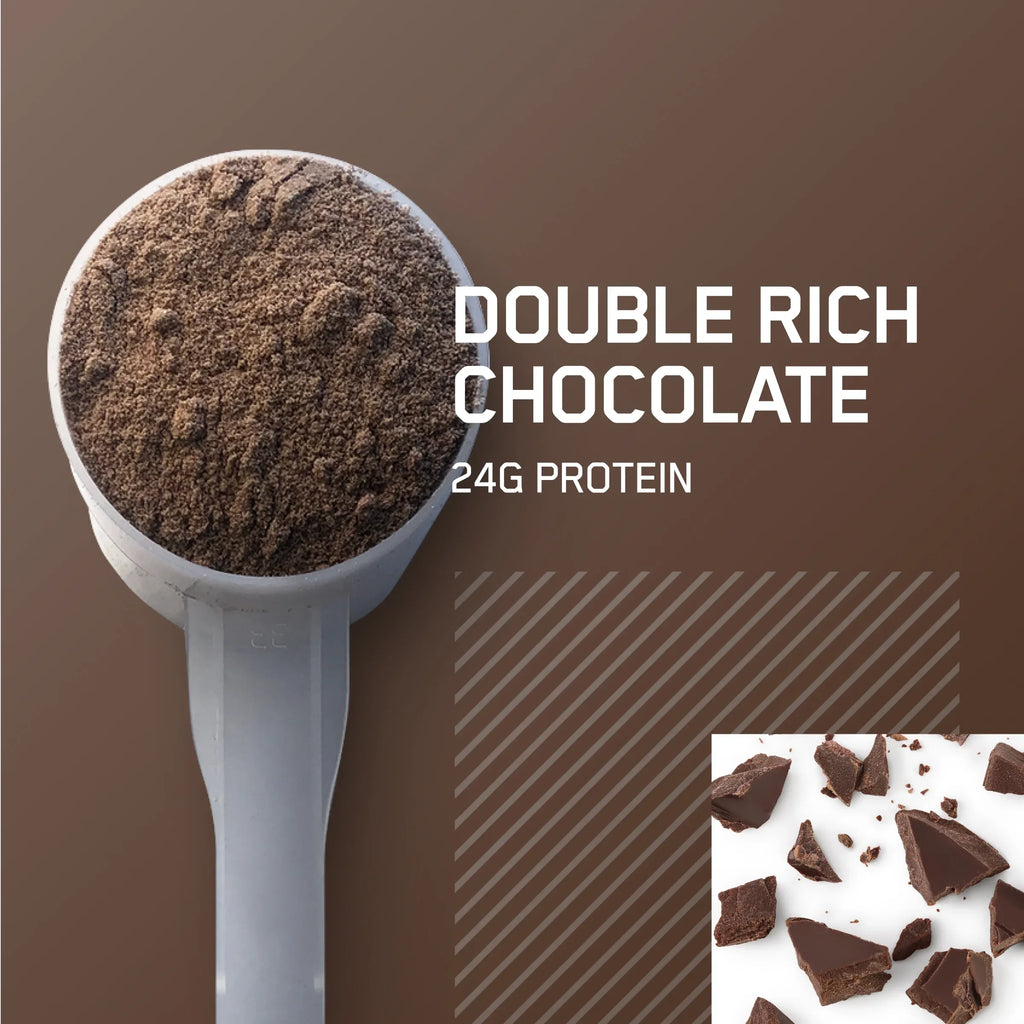 Optimum Gold Chocoalte, Standard Protein Whey Nutrition, Servings 74 Double lb, Rich Powder, 5 100%
