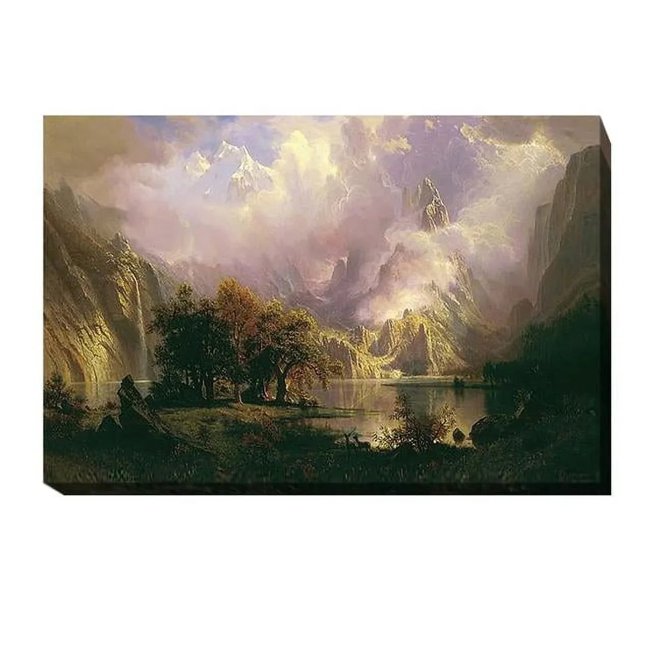 x Rocky Landscape Premium 24 Gallery-Wrapped x - 16 Mountain Canvas by Bierstadt Albert 1.5 Giclee in.