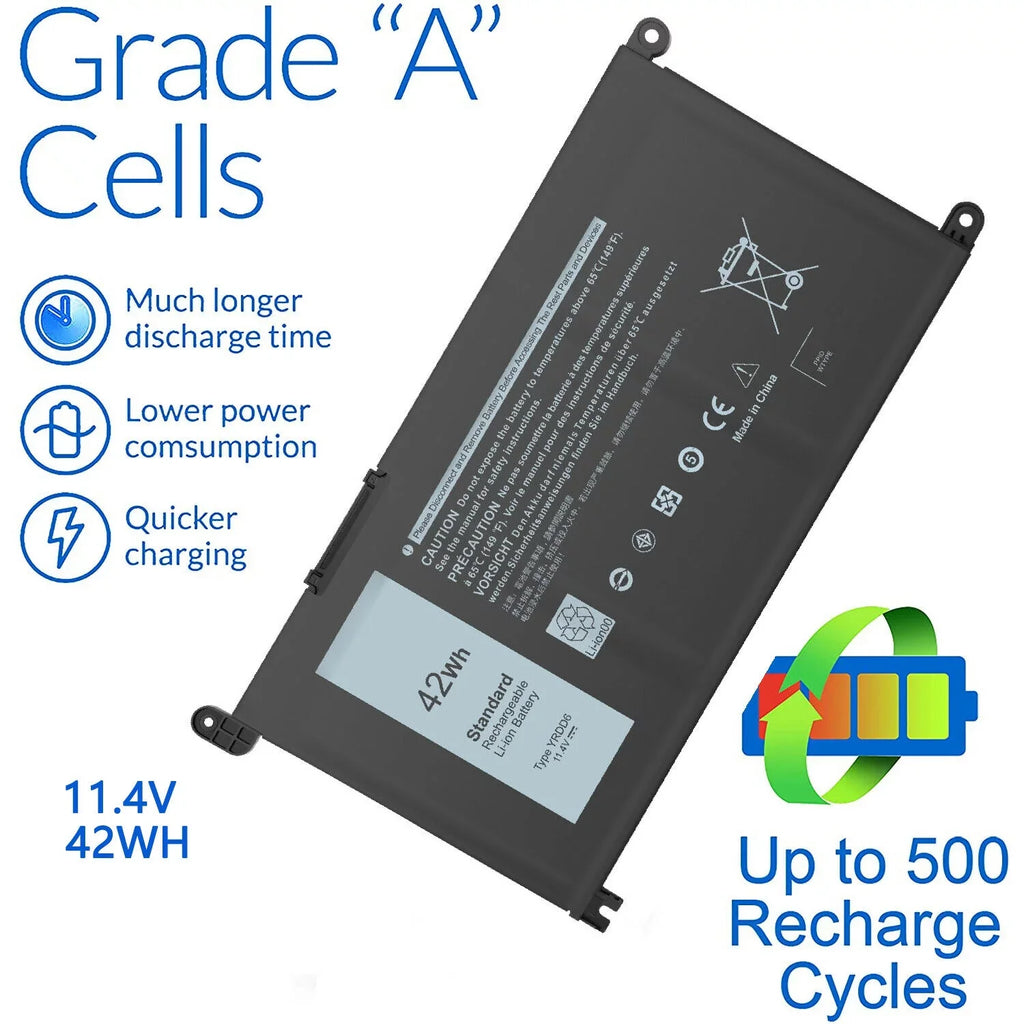 FAST 3593 15 YRDD6 3493 for Inspiron 5485 5480 USPS 5491 Battery 3584 42Wh