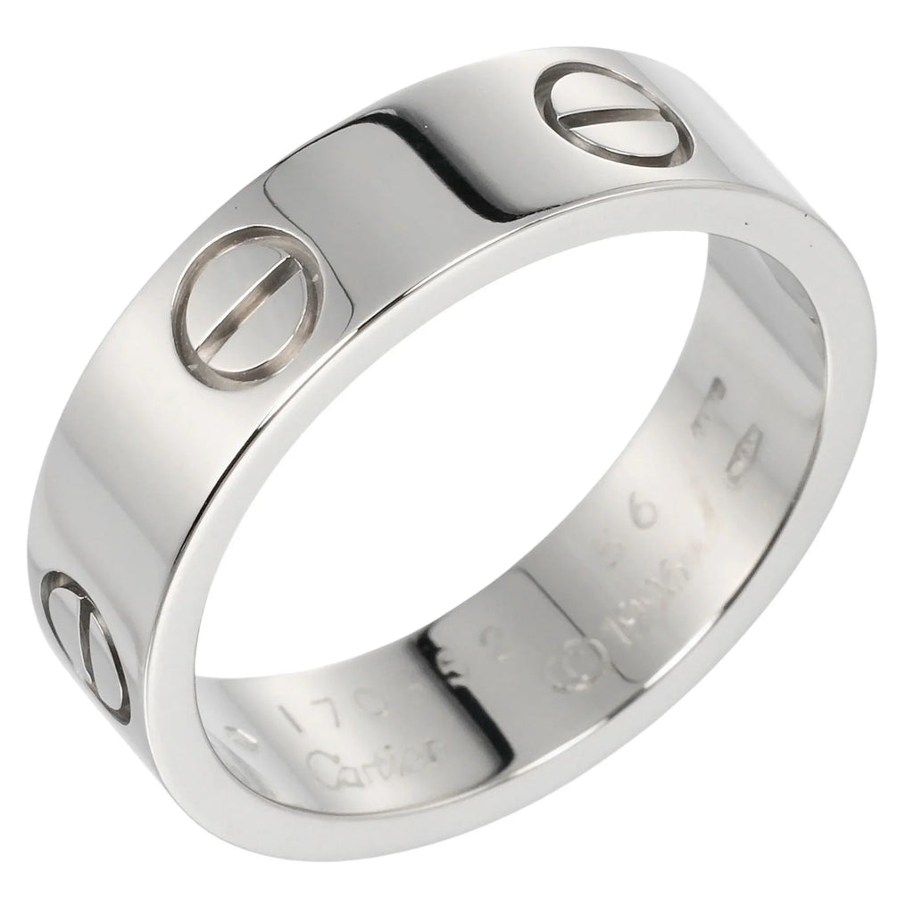 No. Gold Love (Good) Ring CARTIER Approx. 15 I122924022 Pre-Owned Cartier White WG 7.9g K18