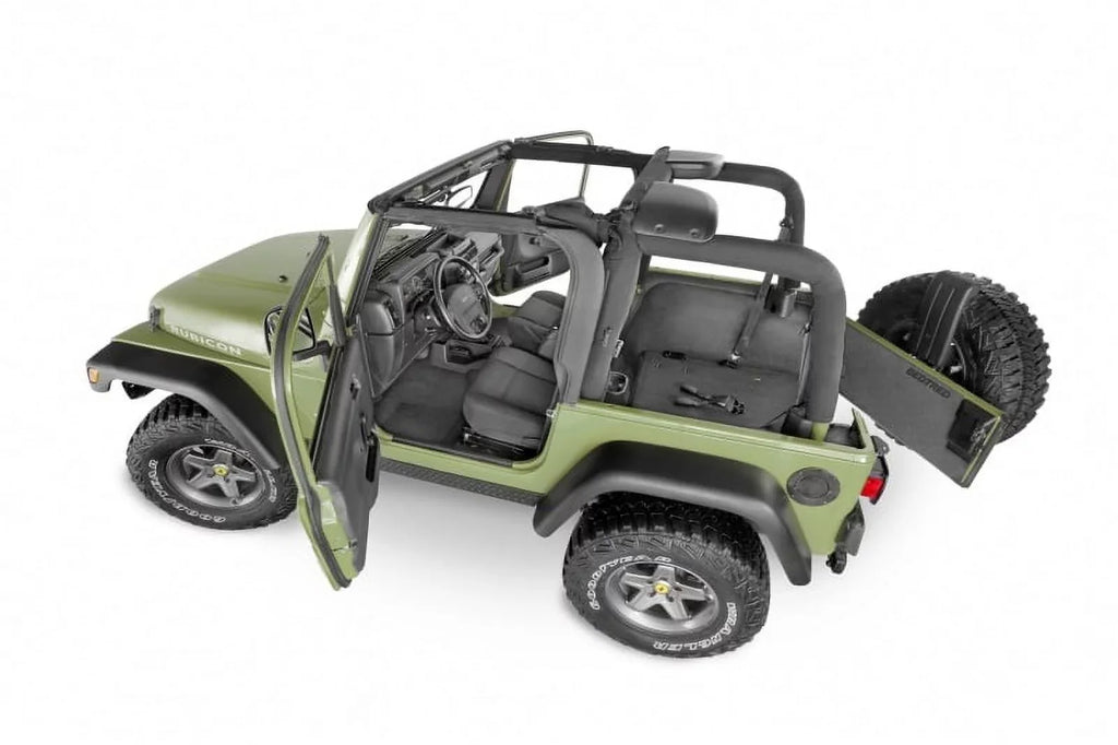 3Pc RealTruck select: / 1997-2005 Front / (W Jeep Flr TJ Cnsl) Cntr BedRug 97-06 TJ, 2006 Shlds Compatible by BTTJ97F Kit - with Jeep X Jeep TJ/LJ Bedtred Wrangler Wrangler Ht