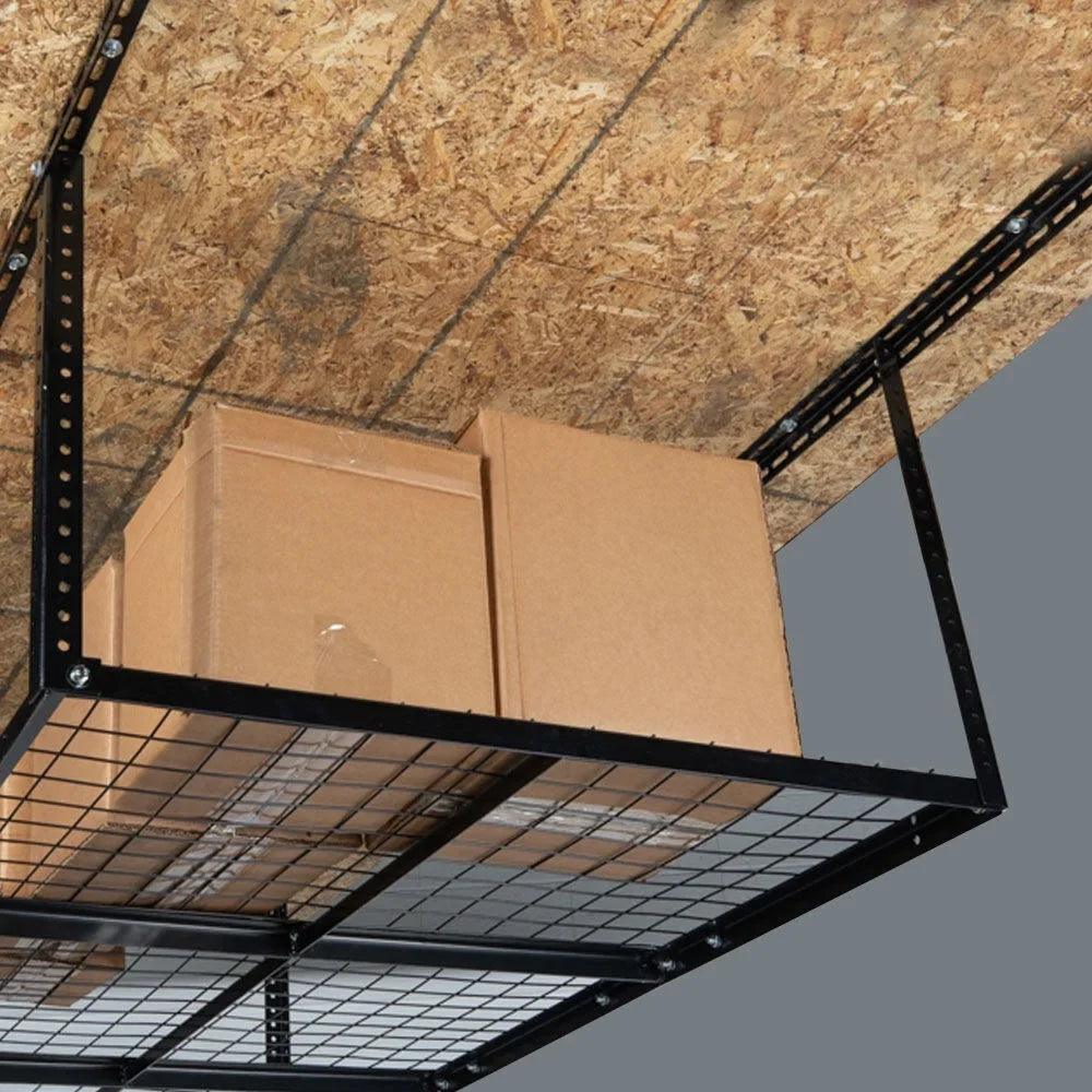 Capacity, 6' Overhead Mount Adjustable for Loading 20" 500 Organization 3' x with Garage Metal Wire Storage LB Bins Storage Ceiling Rack, Height, Titan System, 41" Attachments to Equipment Grid Bikes