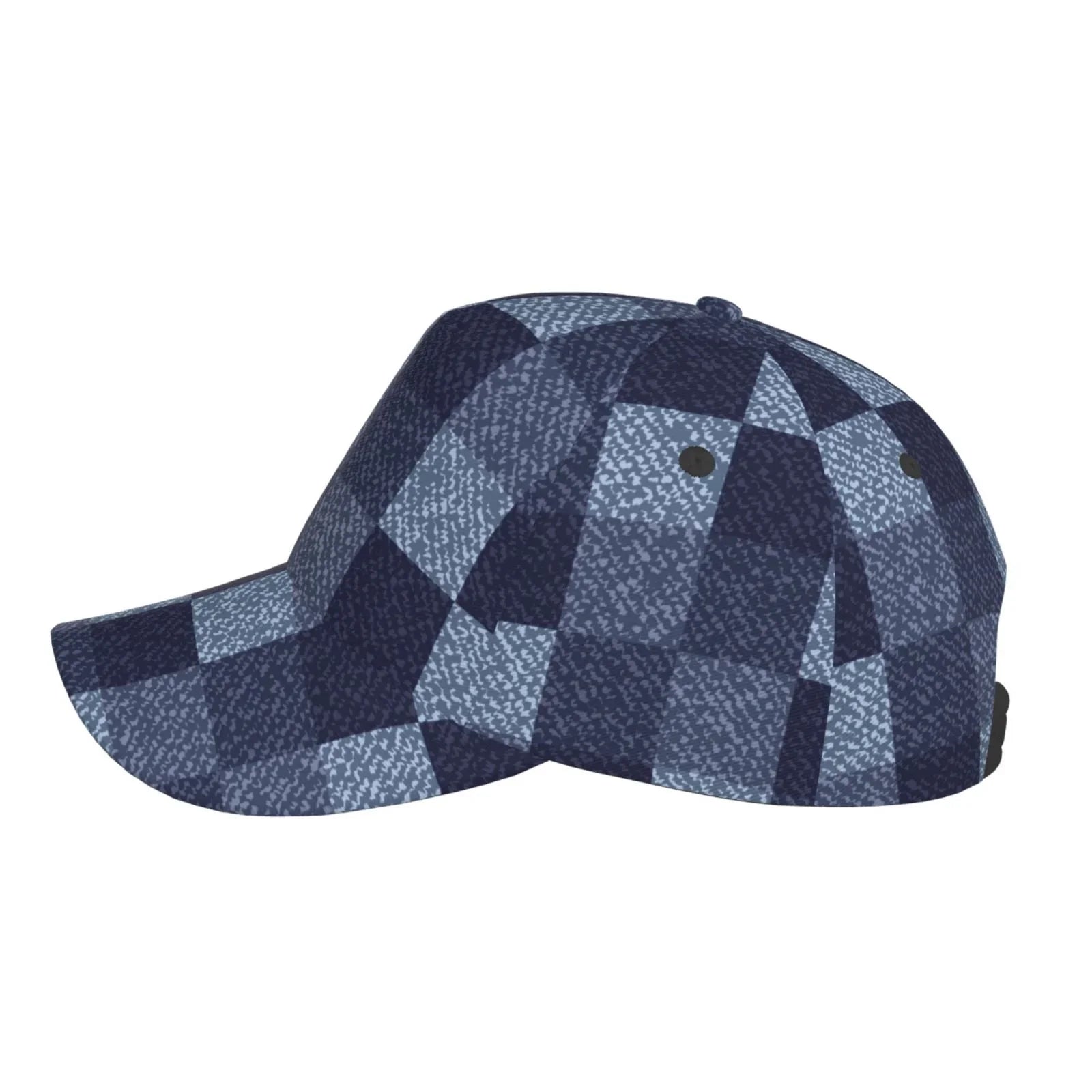 Blue Men Dad Women Cap Cotton Hat Gingham for Soft Check Haiem Headwear Buffalo design Adjustable Hats Unisex Baseball Fashion
