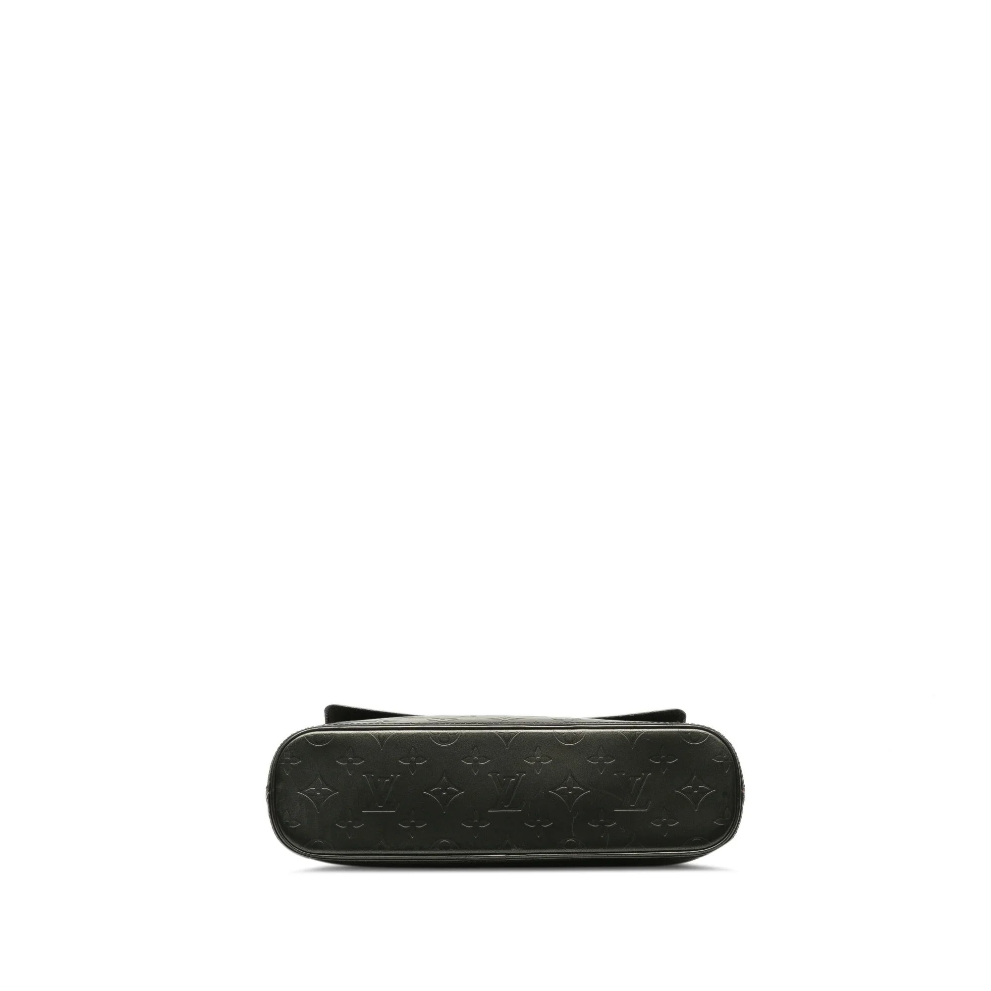 Alston Leather Unisex Authenticated Gray Pre-Owned Bag Mat Monogram Shoulder (Good) Calf