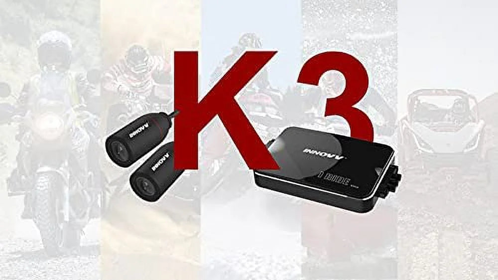 MOTOCAM K3 PARKING DUAL MOTORCYLE WIFI, (32GB) AND INNOVV MODE WITH GPS CHANNEL