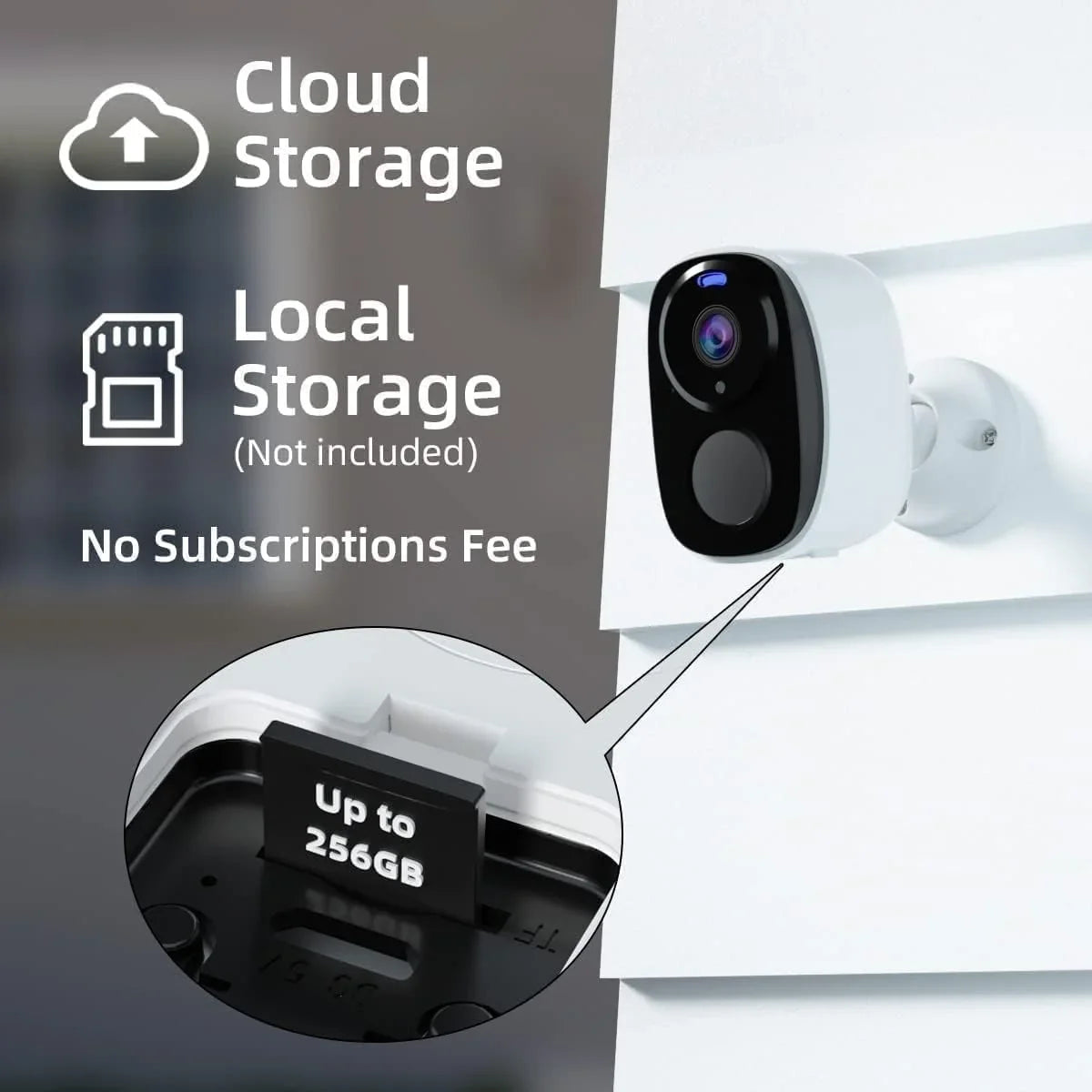 Security, Storage Night Security Cameras Vision, Home 2Pack Waterproof, for Cameras Two-Way SD Detection, Color with 2K Panel with IP65 AI Motion Card/Cloud Camera exterior Solar Audio, Home Wireless