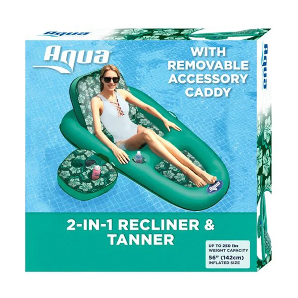 2in1 Floral & Aqua Leisure Lounger, Campania Pool Zero Gravity Float
