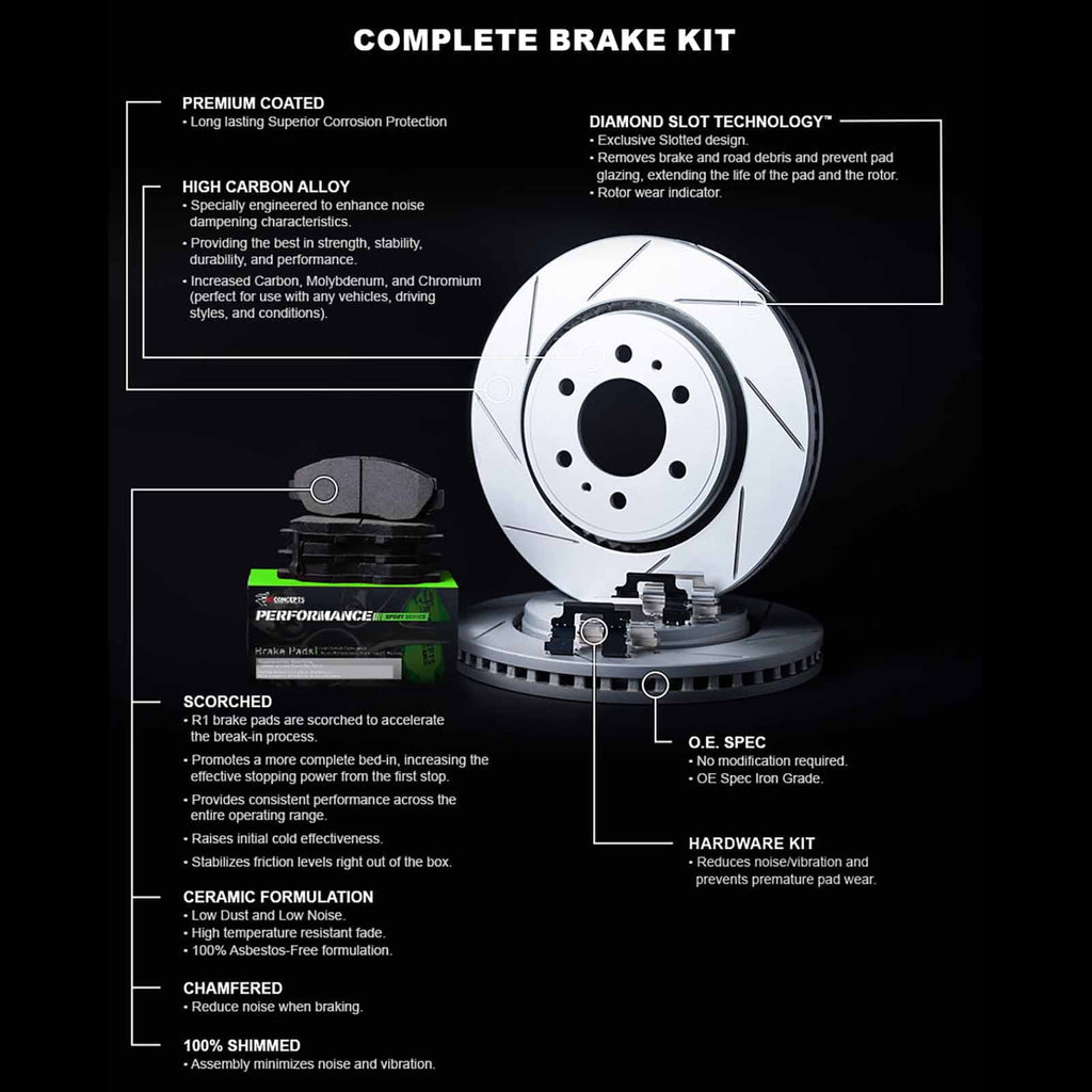 Rotors G37, Hardware Rotors| Brake Pads| Pads Q60 Performance Rotors Sport Front and and Brake Kit|fits 2007-2015 Brake and Kit INFINITI G35, Concepts |Front Pads| Brakes R1