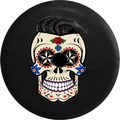 Skull Backup Jeep Tattoo Camera for Sugar 2019 JL 33 Tire Inch Cover Wrangler Spare 2018 RV Hair with