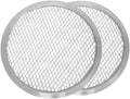 Aluminum Baking Set Round Tray Kitchen & Pizza Pan 2 Rim- of Screen 8” Home Restaurants Round TrueCraftware- Seamless Pizza Pizza Screen Baking Tray for Bakeware Pizzeria