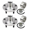 Front Lincoln Driver Bearing FWD for Edge AutoShack Replacement 2008 2007-2010 5-Lug Wheel 3.5L 2 HB618519PR Side 2007 2009 Passenger and 2010 V6 MKX AWD of Set Hub