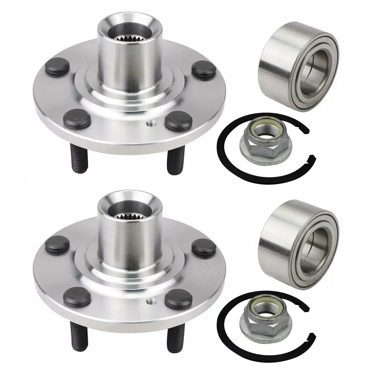 Front Lincoln Driver Bearing FWD for Edge AutoShack Replacement 2008 2007-2010 5-Lug Wheel 3.5L 2 HB618519PR Side 2007 2009 Passenger and 2010 V6 MKX AWD of Set Hub