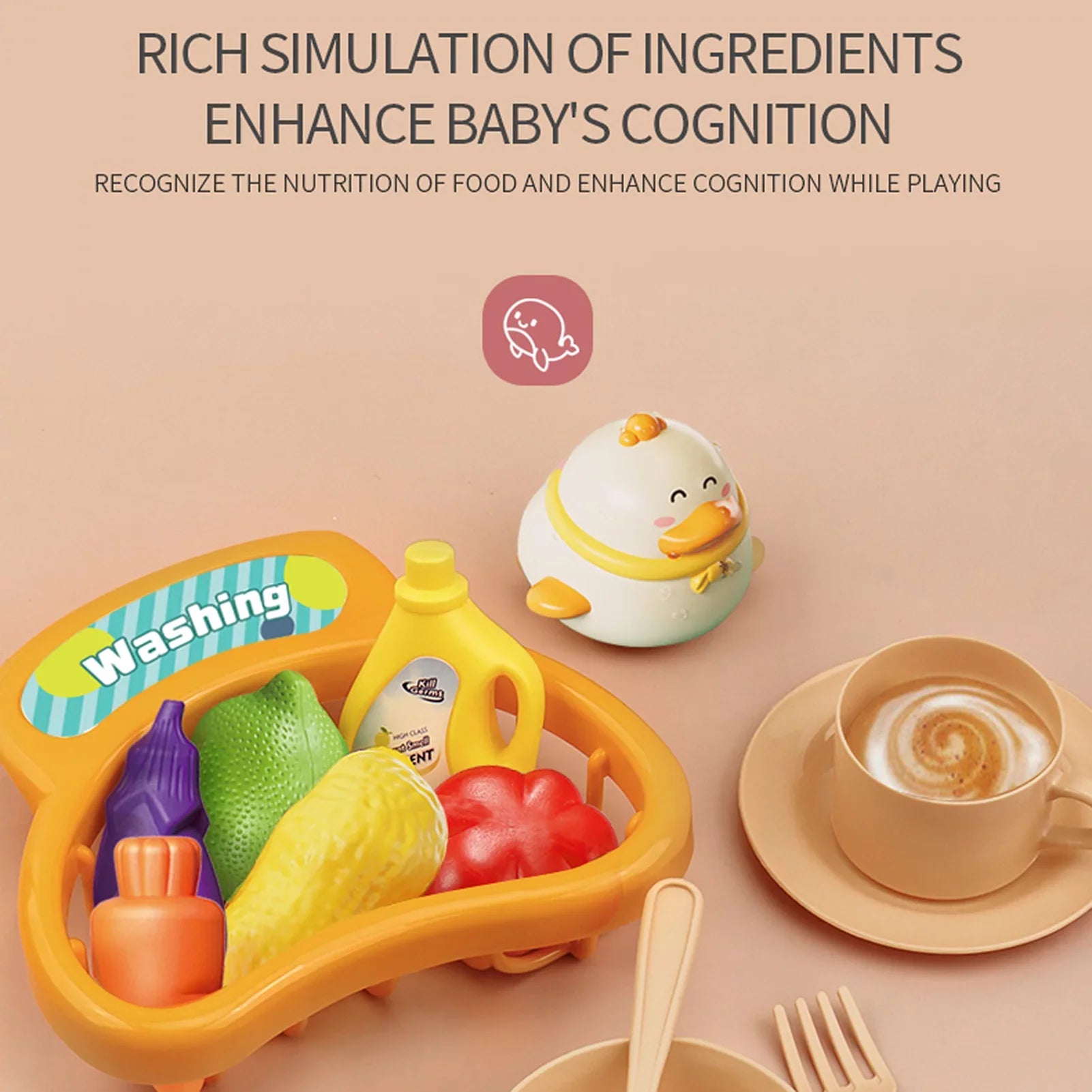 Play Slide Toddler Kitchen 180°Rotatable Pretend A Pretend Pretend Sink Dishwasher Arealer Role Kitchen 22pcs Kitchen Nebublu Role Sink articles,Play 2-in-1 Slide 2-in-1 Play Kitchen 22pcs Furnishing