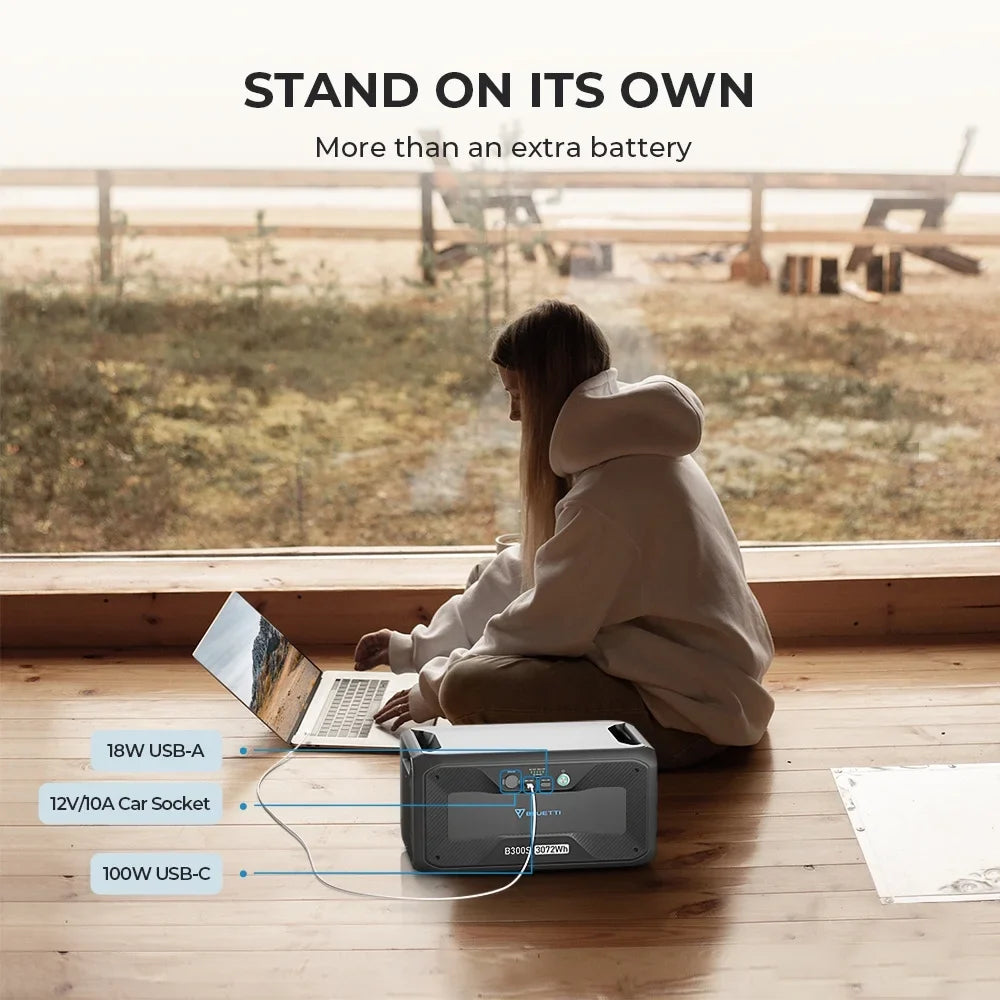 LFP Station BLUETTI AC500 Power Solar Blackout Generator Home Backup 5000W B300S