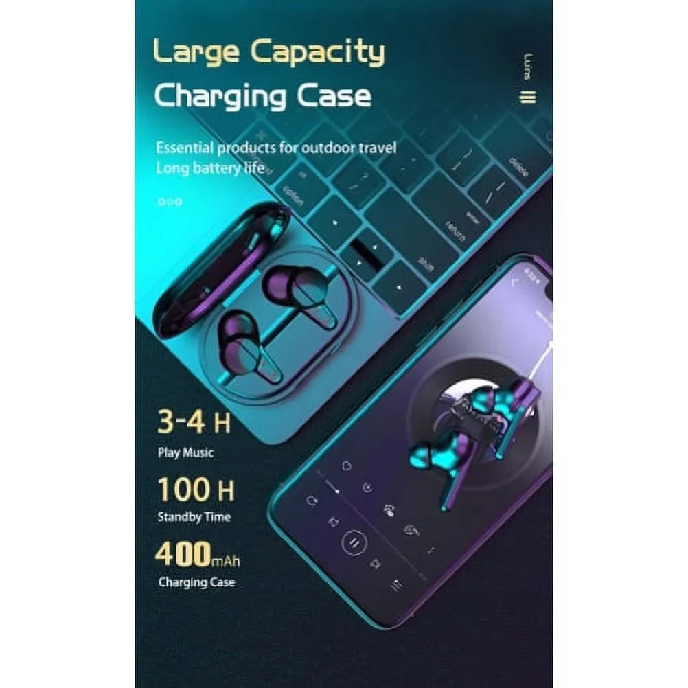 Hands-free Compatible True Charging Earphones Max Stereo Earbuds Amazon (2023) (2023) 11 Mic Fire Case Tablet Amazon for 11 Fire With Wireless - Headset Max TWS Headphones