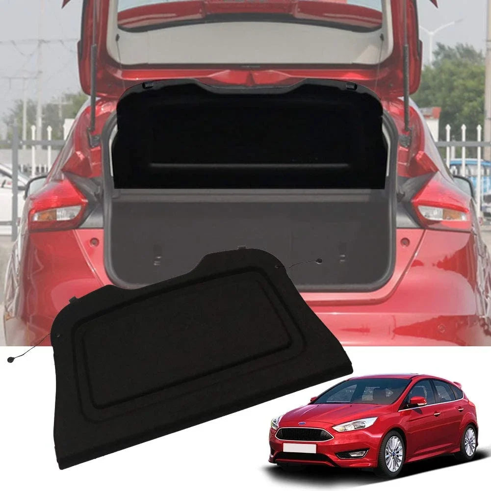 Rear for Cargo Shelf 2013 Fit Cover 2014 2015 2018 2012 Hatchback Accessory 2016 Cover Focus Sedan Board Black Parcle Focus Shield Non-retractable 2017 2012-2018 Trunk