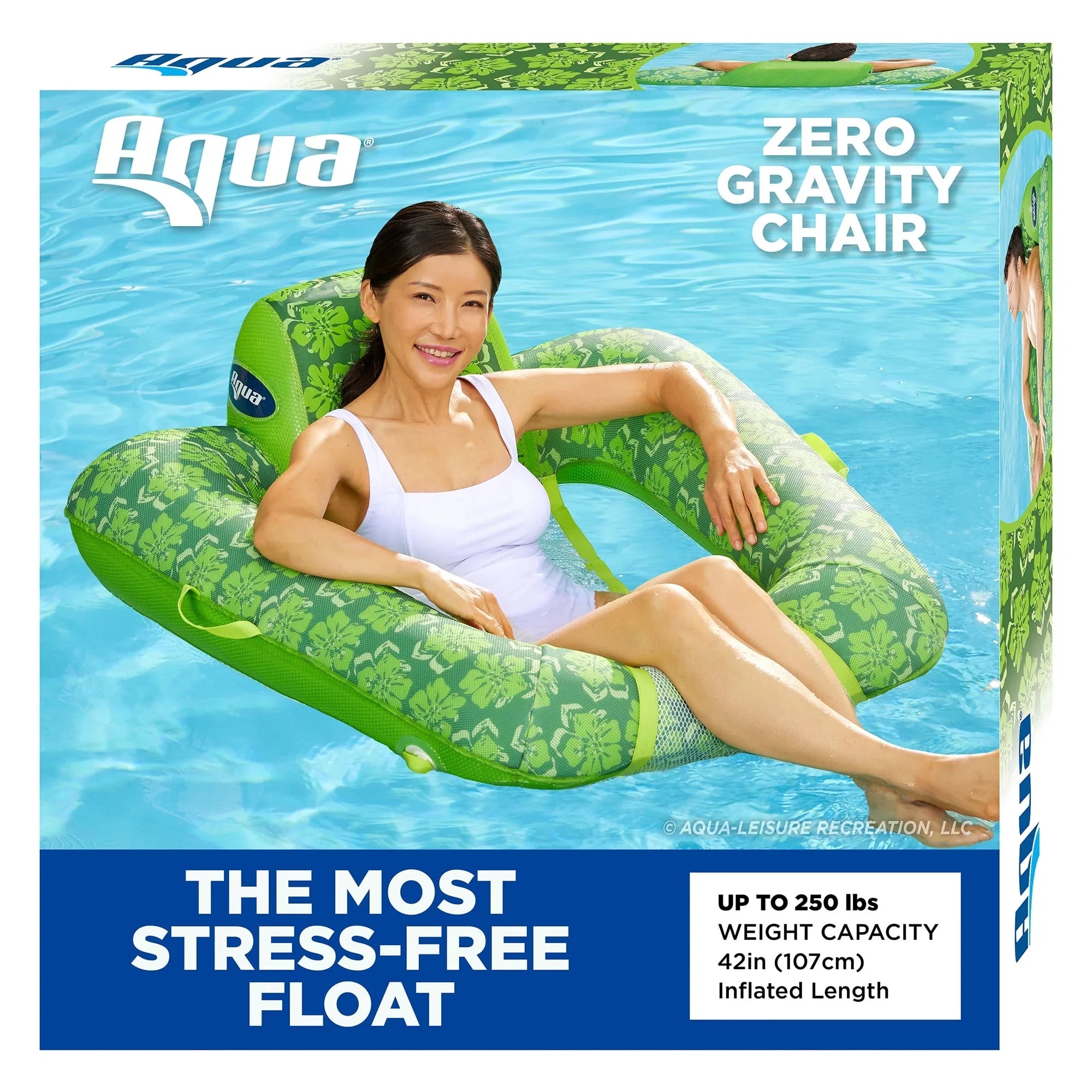 2in1 Floral & Aqua Leisure Lounger, Campania Pool Zero Gravity Float
