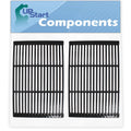BBQ - Grid Parts for Replacement Barbeque Iron Grill Charmglow 19" Grates Compatible 810-8532-S Enameled 2-Pack Porcelain Cooking Cast