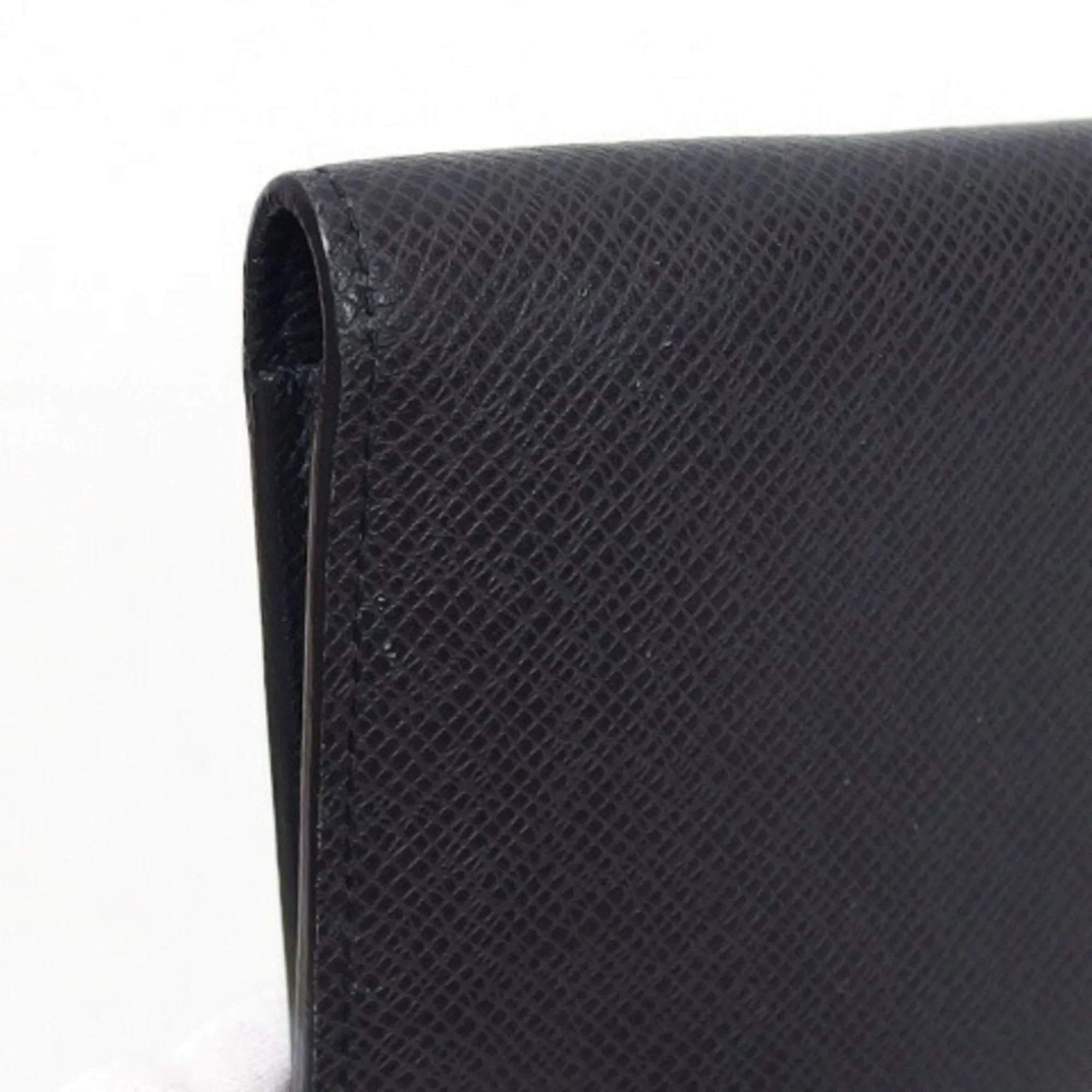 (Good) Long Wallet Black Pre-Owned Bifold Taiga Billfold