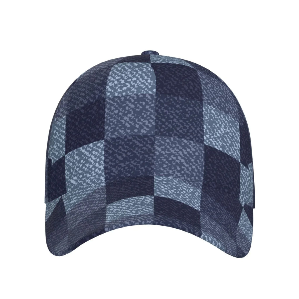 Blue Men Dad Women Cap Cotton Hat Gingham for Soft Check Haiem Headwear Buffalo design Adjustable Hats Unisex Baseball Fashion