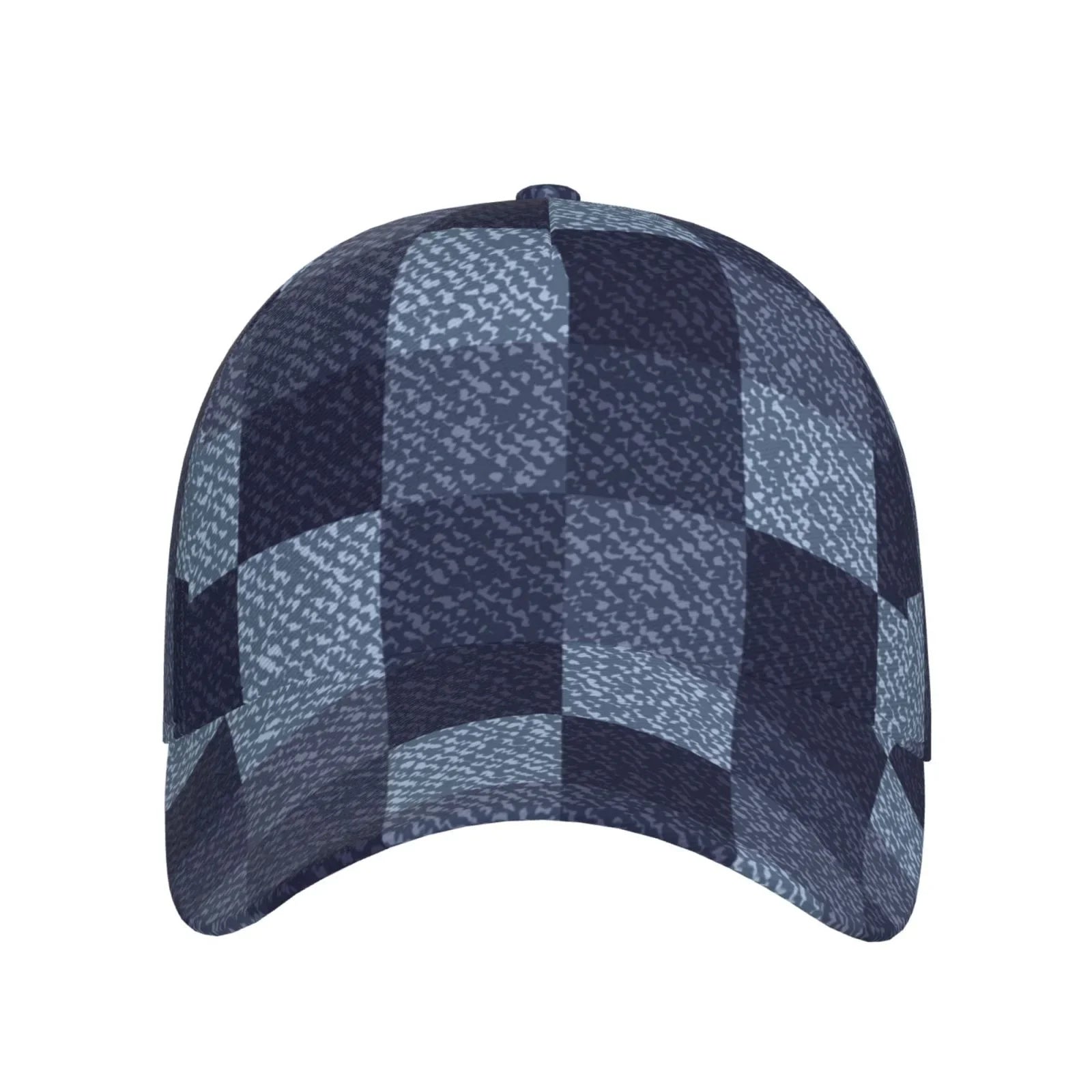 Blue Men Dad Women Cap Cotton Hat Gingham for Soft Check Haiem Headwear Buffalo design Adjustable Hats Unisex Baseball Fashion